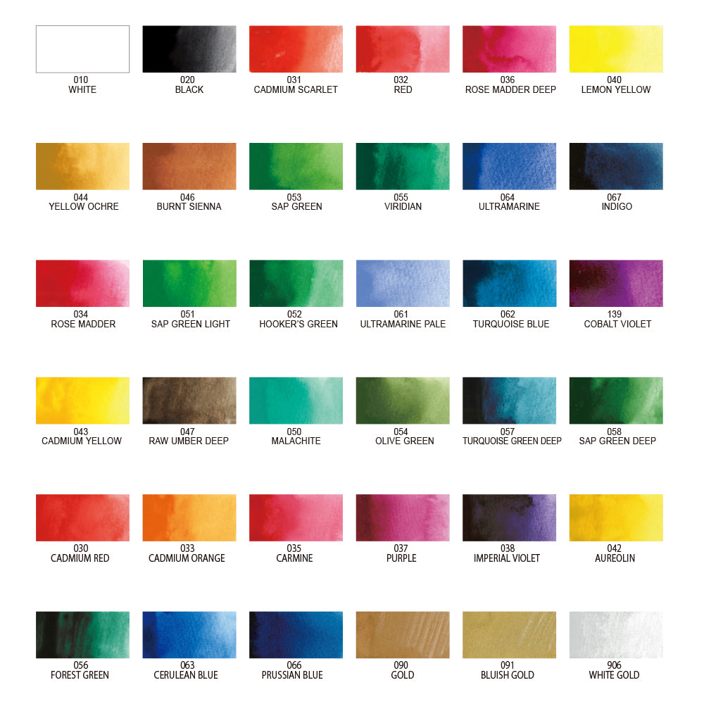 Kuratake Gansai Tambi 12/ 18/ 24/ 36 Colours Set