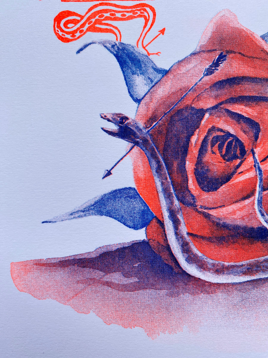 "Cooling My Head Off" | Limited Risograph Print by Cassielelolea