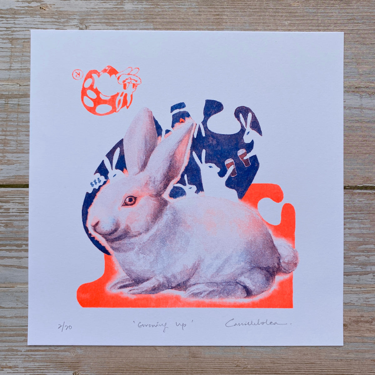"Growing Up" | Limited Risograph Print by Cassielelolea