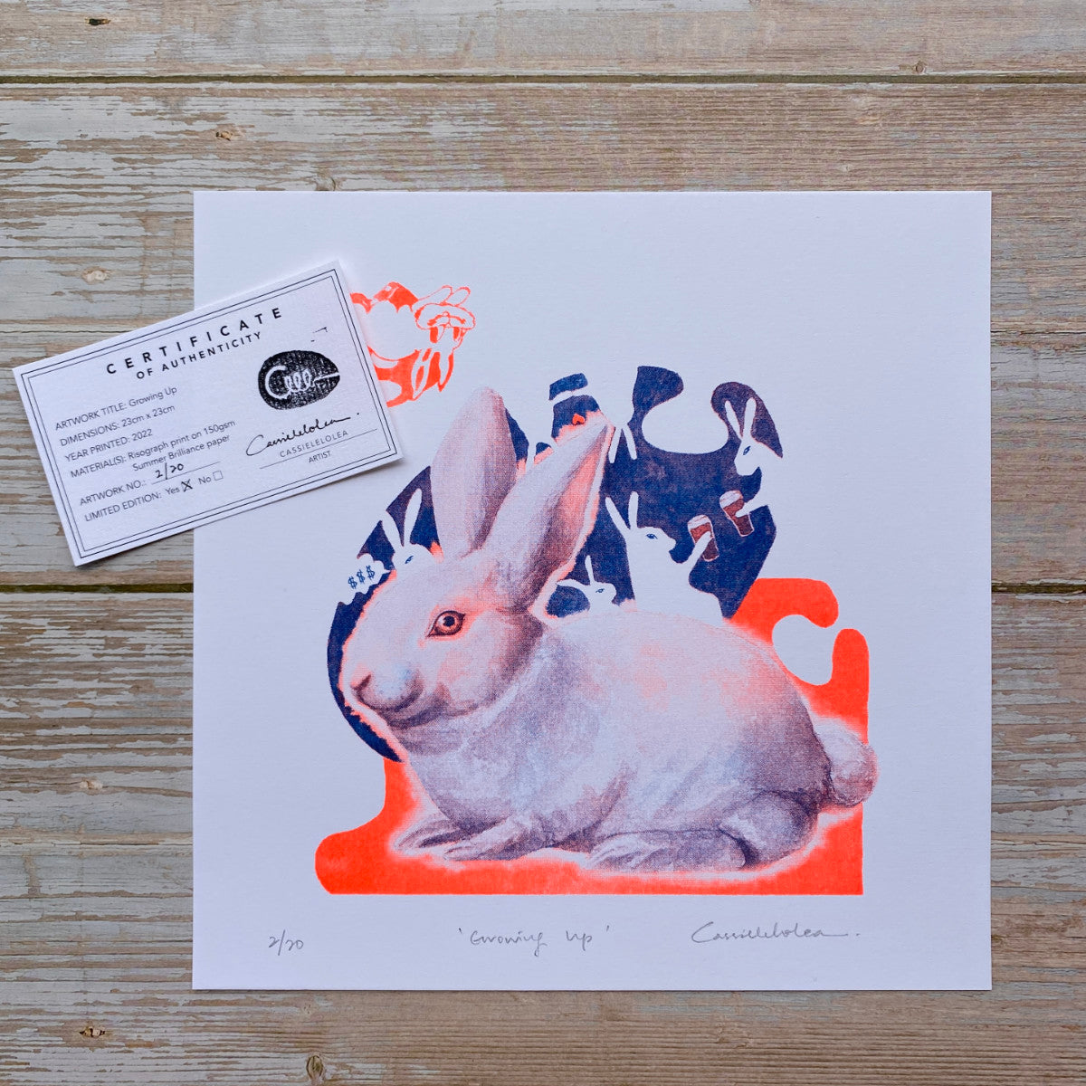 "Growing Up" | Limited Risograph Print by Cassielelolea