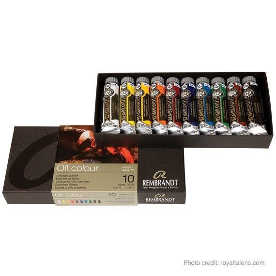 Rembrandt Professional Oil Colour, 10 colours 15ml tube