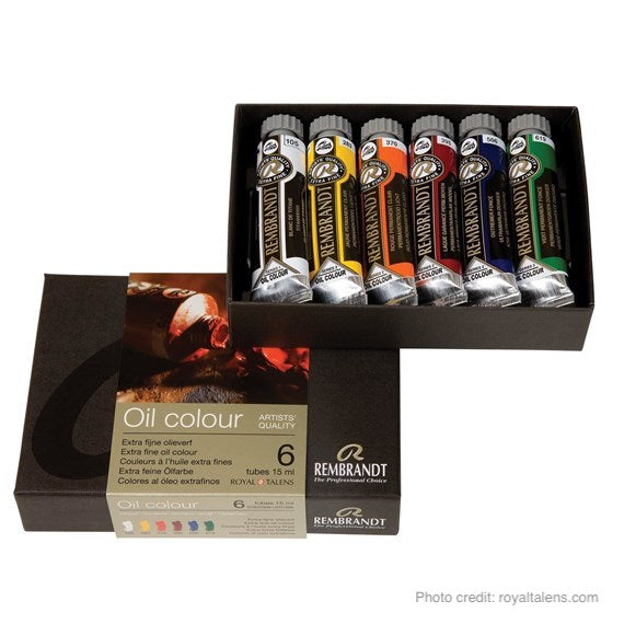 Rembrandt Professional Oil Colour, 6 colours 15ml tube