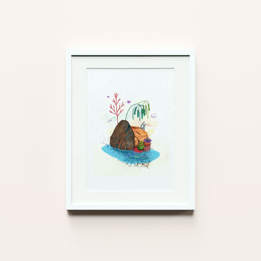 BRB On Vacation | Art Print by September Khu
