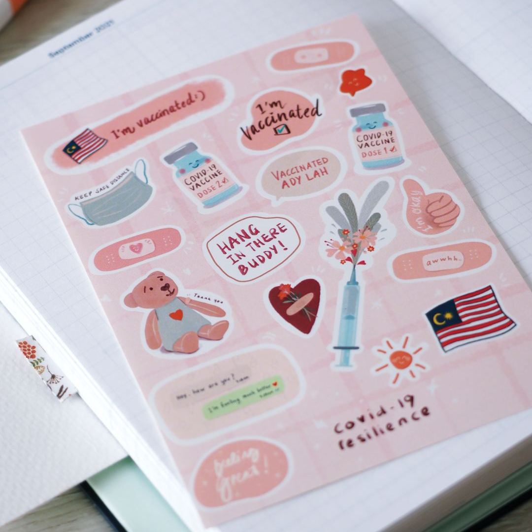Covid Resilience Stickers by September Khu