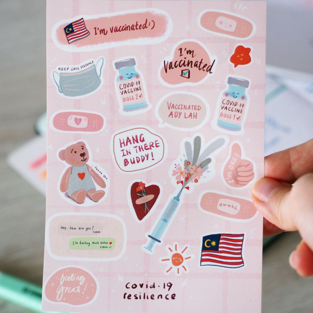 Covid Resilience Stickers by September Khu