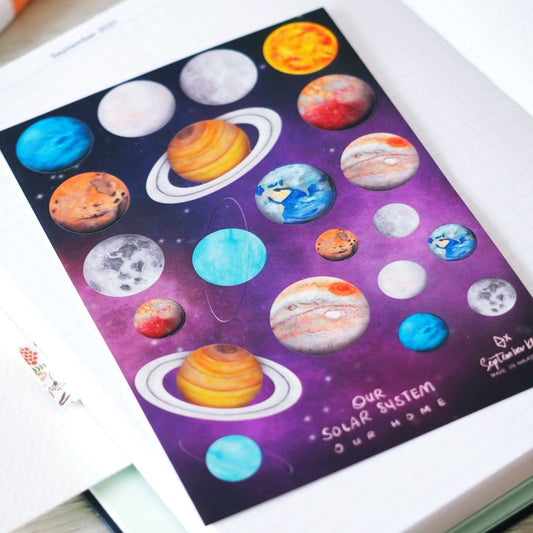 Solar System Stickers by September Khu