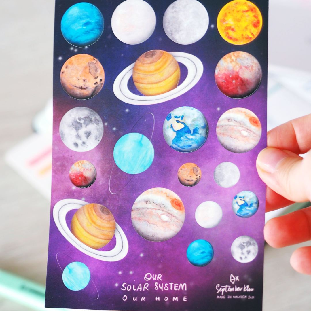 Solar System Stickers by September Khu