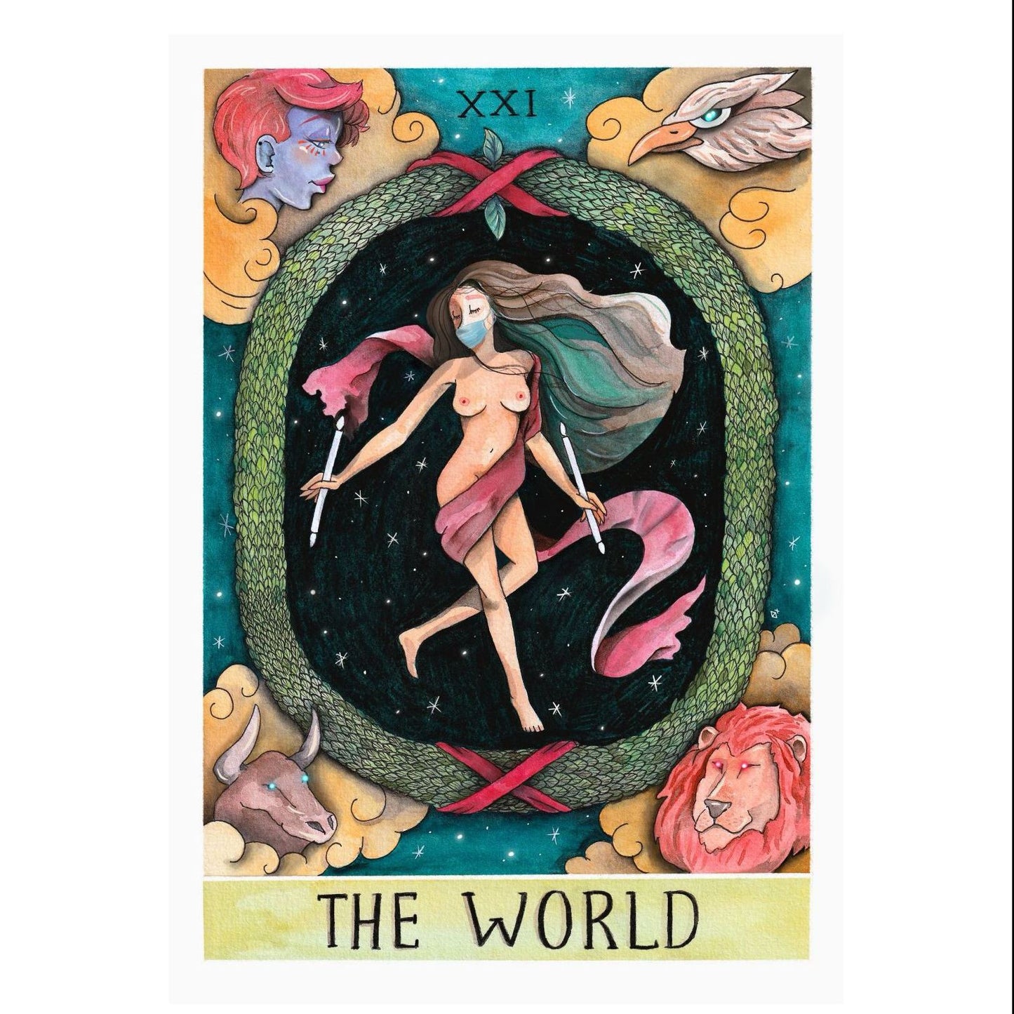 The World In 2021 Tarot | Art Print by September Khu