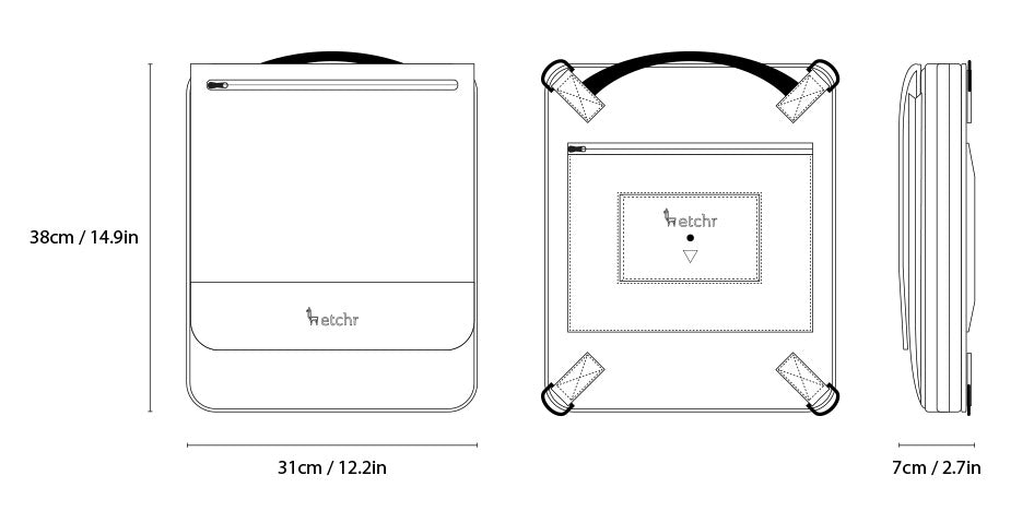 Etchr Slate Satchel | Minimalist Art Bag
