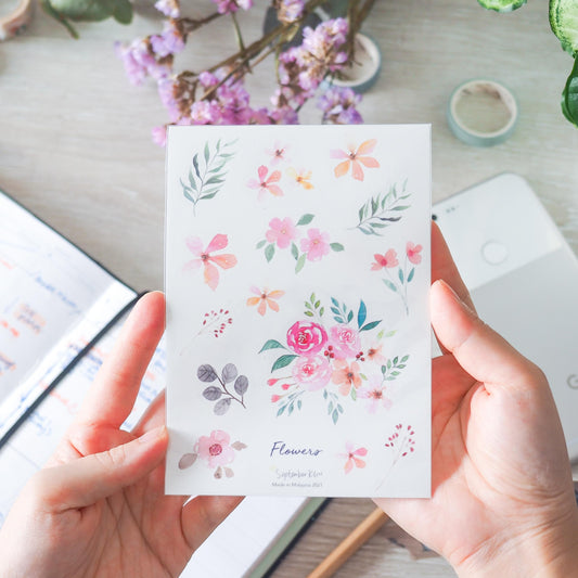 Flower Transparent Stickers by September Khu