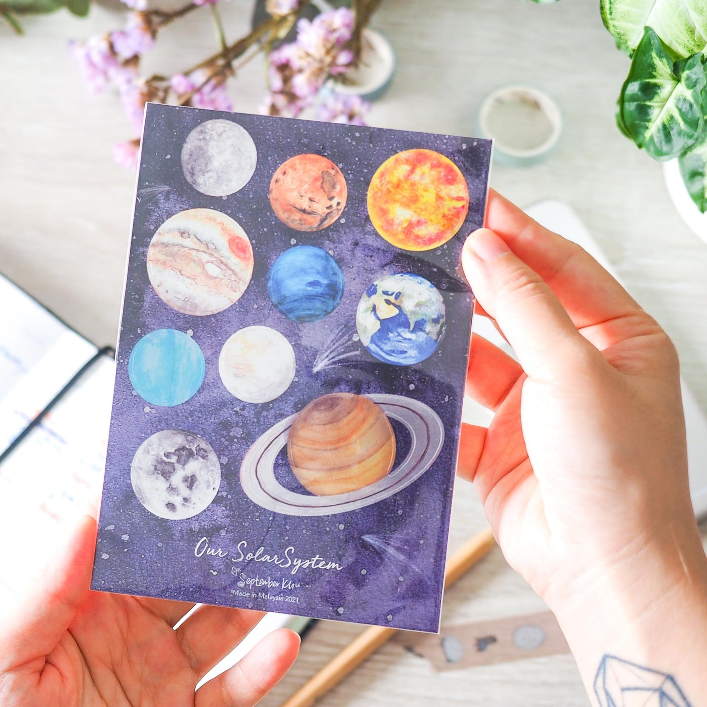 Solar System Metallic Stickers by September Khu