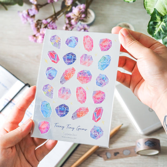 Teeny Tiny Metallic Gems Stickers by September Khu