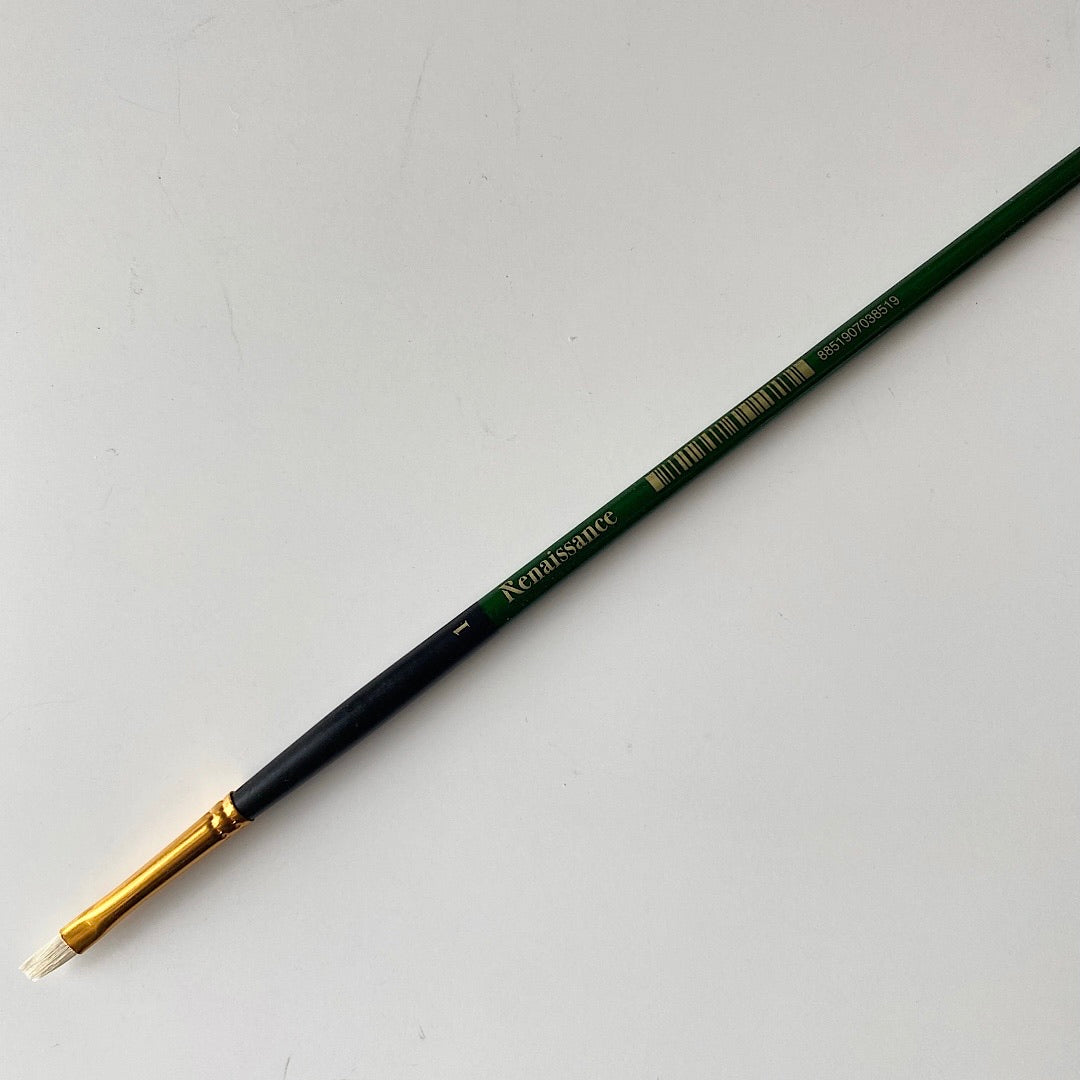 Renaissance Oil Colour Artist Brush | Flat 1