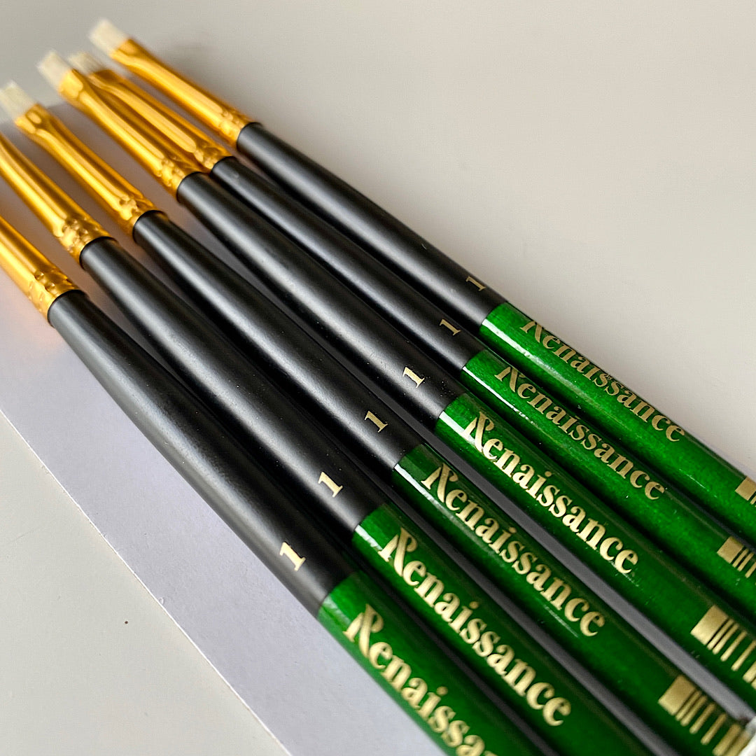Renaissance Oil Colour Artist Brush | Flat 1