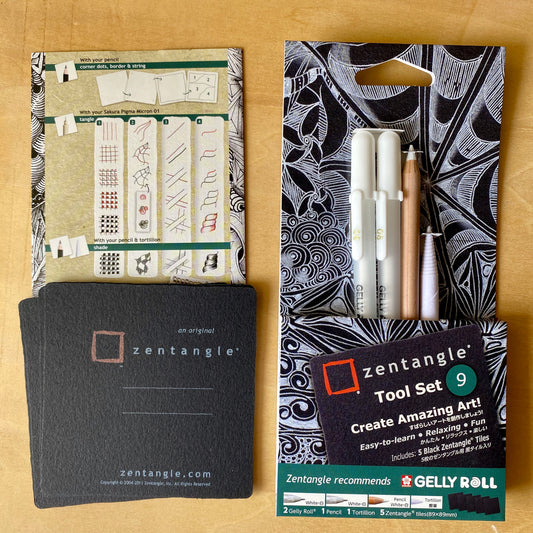 Zentangle Tiles Tool Set - Black Tiles