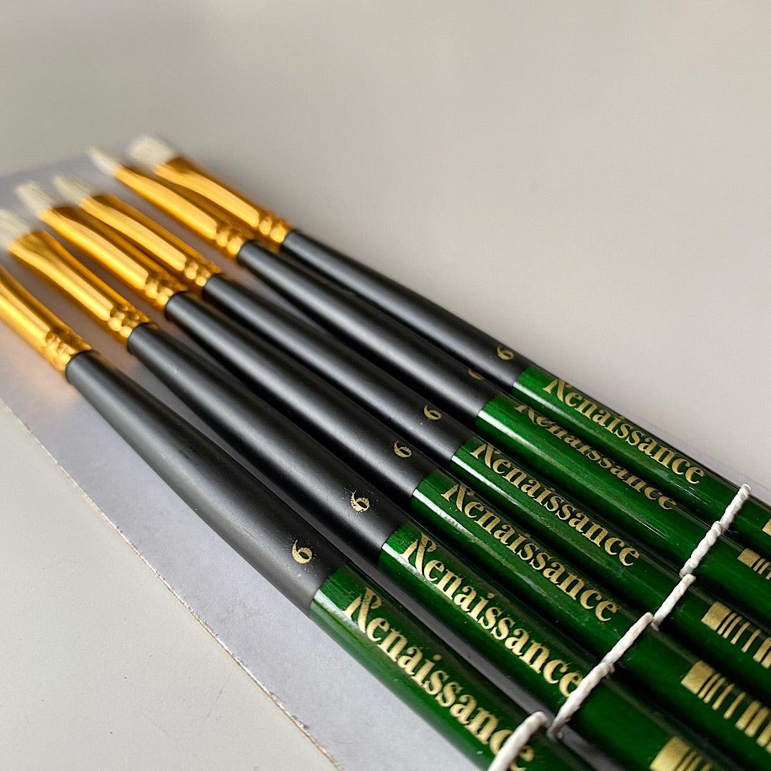 Renaissance Oil Colour Artist Brush | Flat 6