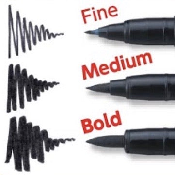 PIGMA Brush Pen - Set of 3 (Fine, Medium, Bold)