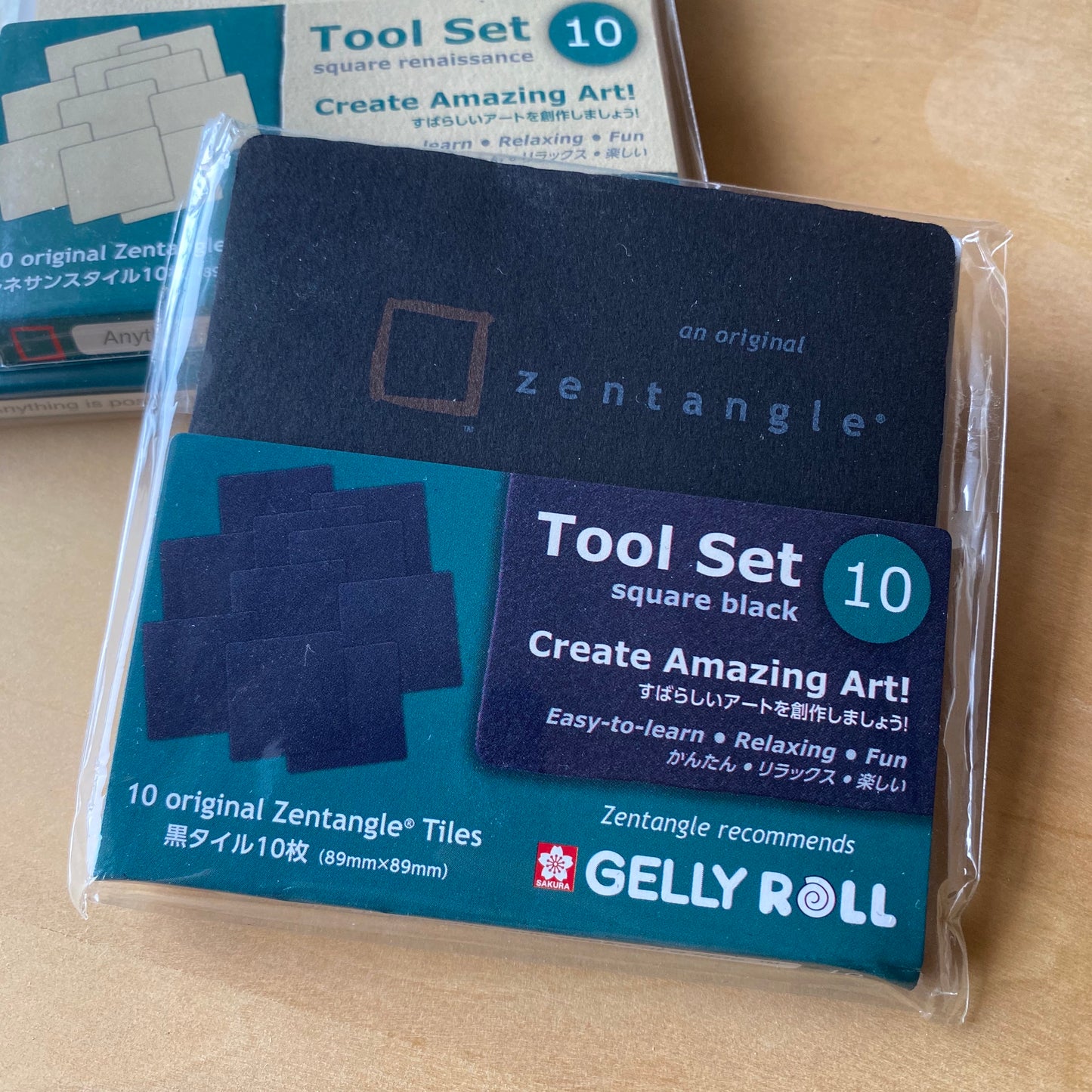 Original Zentangle Tiles (Square BLACK 10s’)