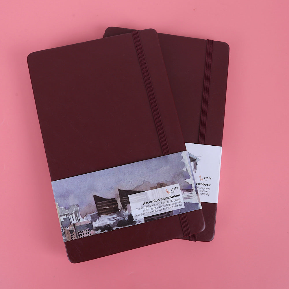 Etchr Accordion Sketchbook | Hot Press (Size S / M)
