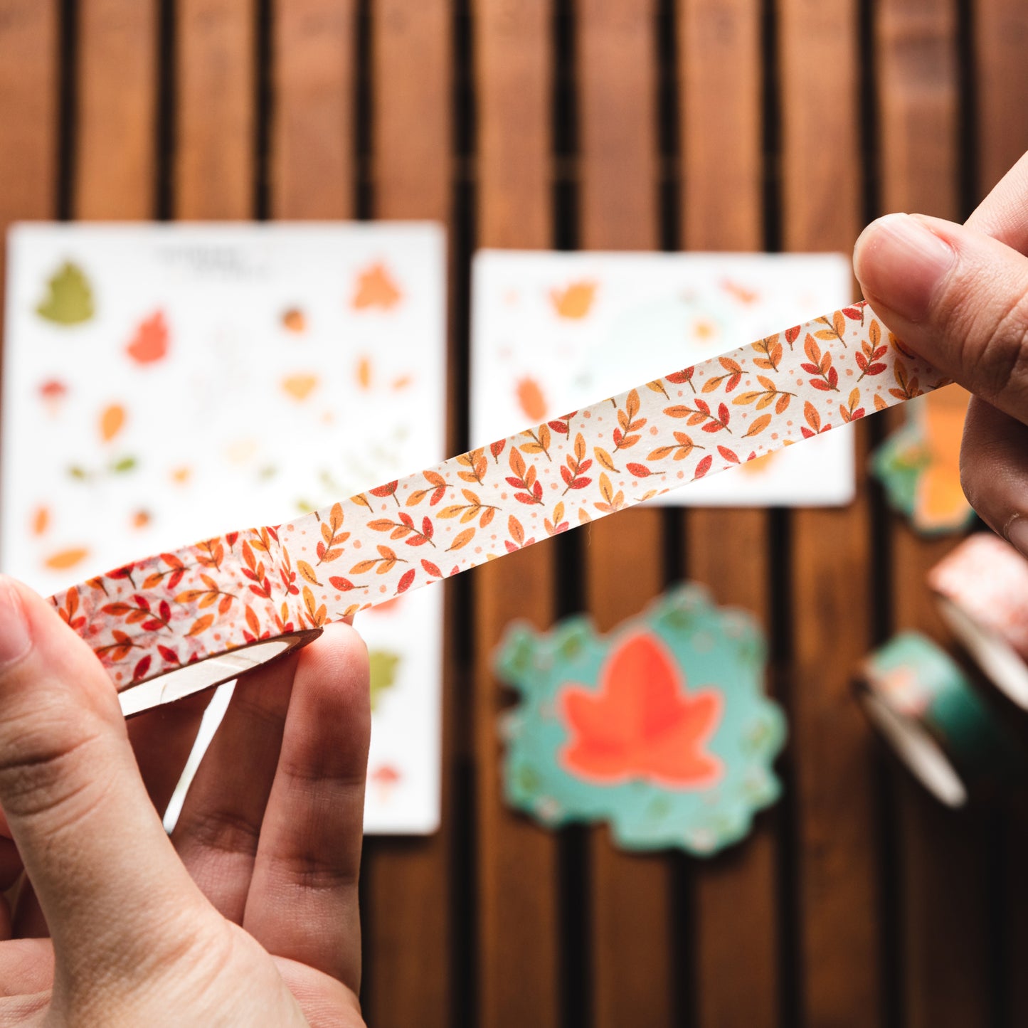 Autumn Leaves Washi Tape by Cassandra Tan