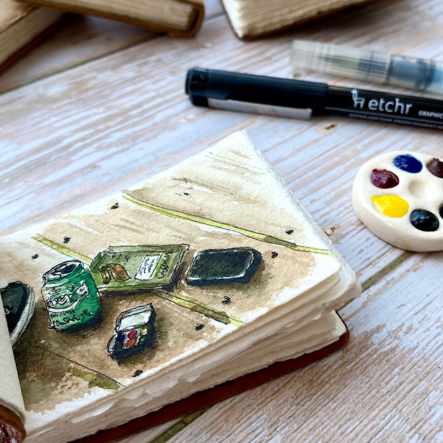 Le Petit Miniature Handmade Leather Sketchbook