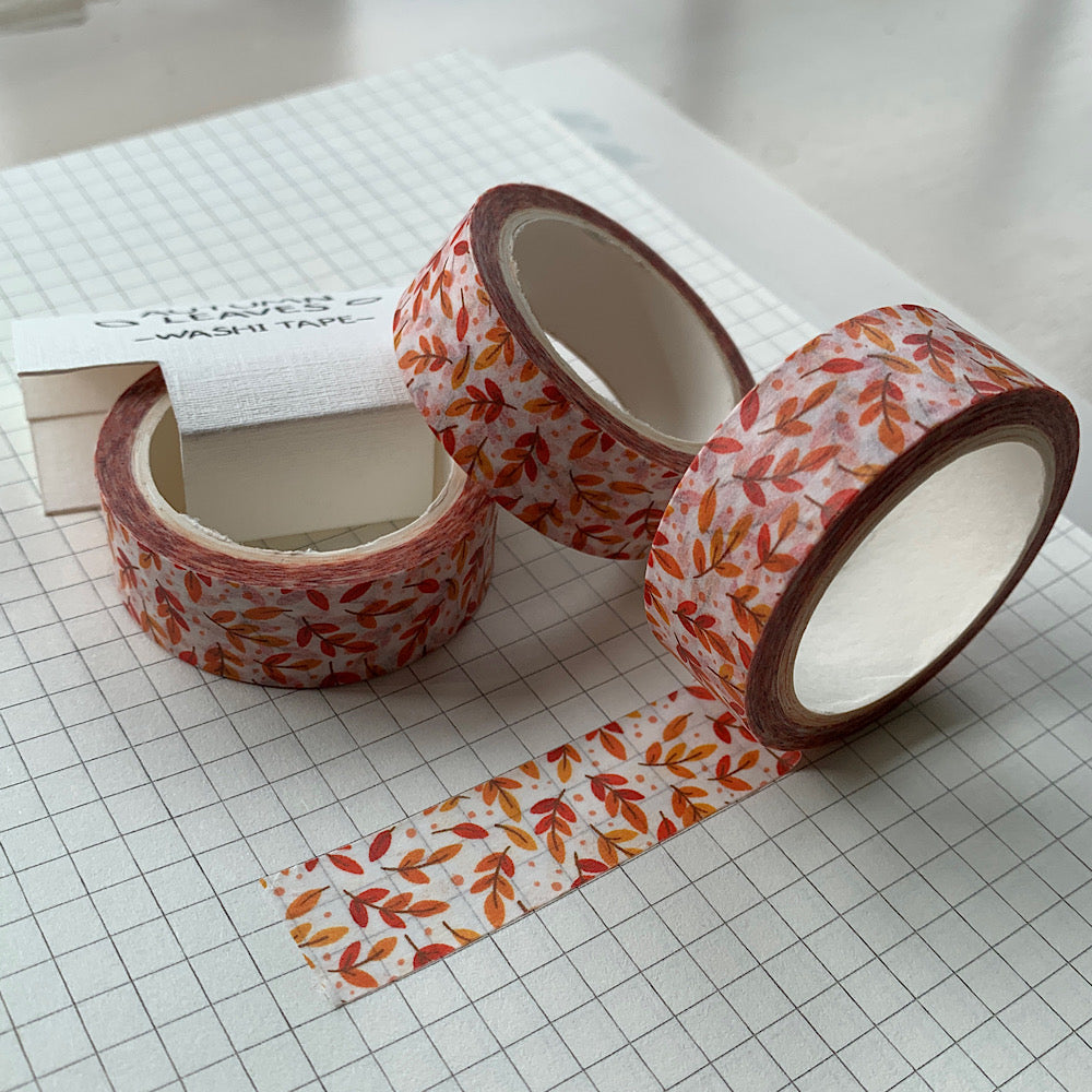 Autumn Leaves Washi Tape by Cassandra Tan