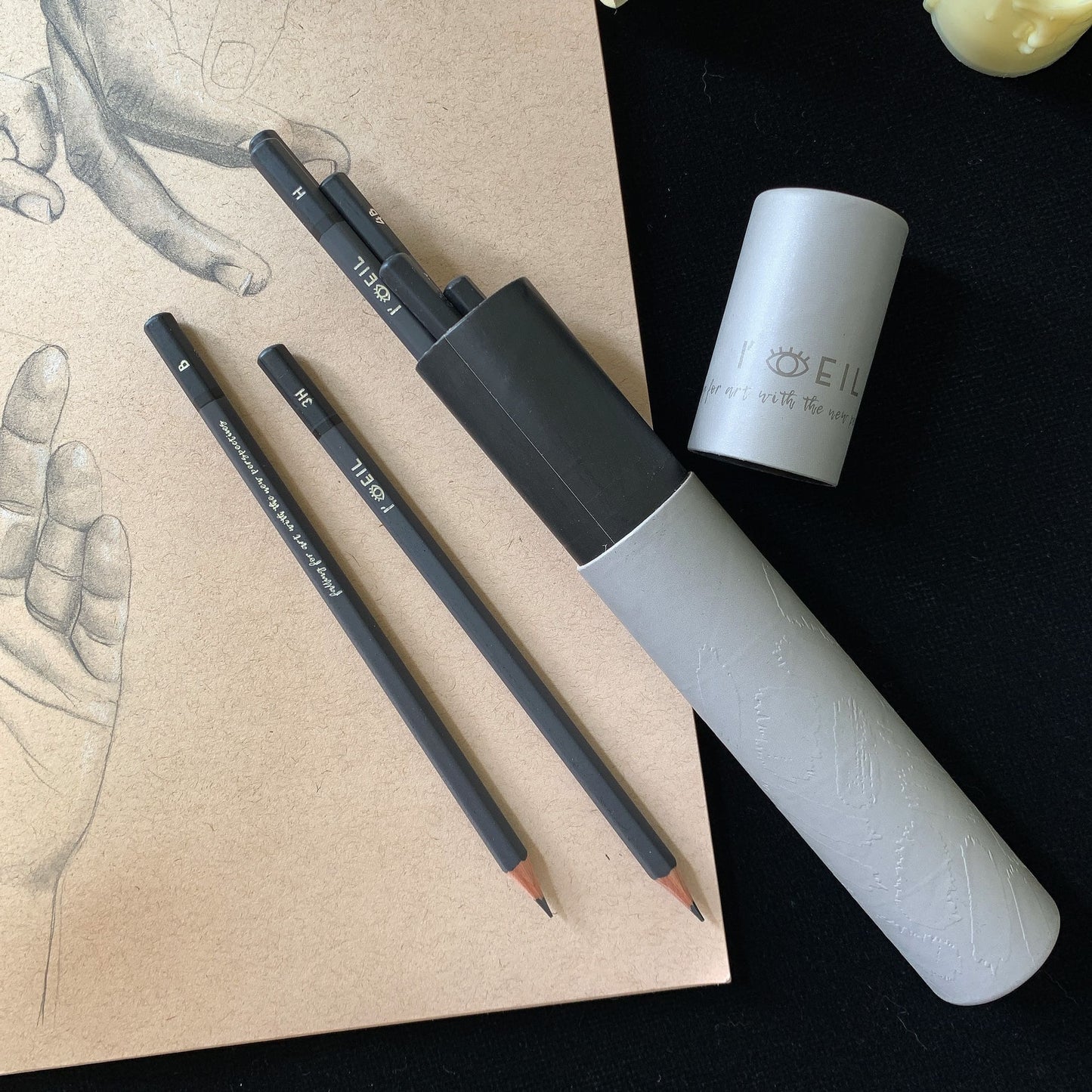 The Eye Graphite Sketching Pencils | Set of 12 + 1
