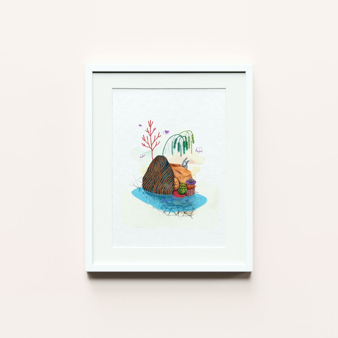 BRB On Vacation | Art Print by September Khu