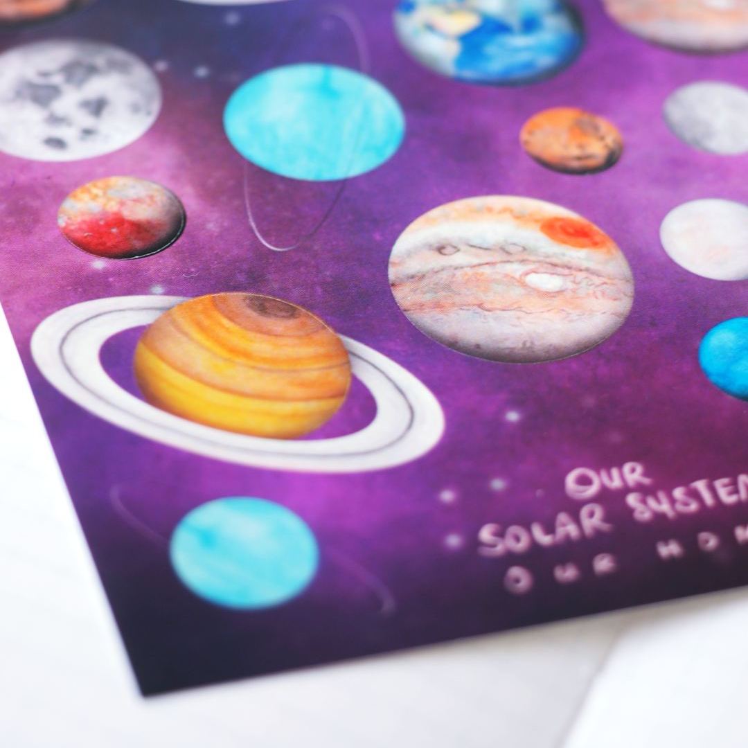 Solar System Stickers by September Khu