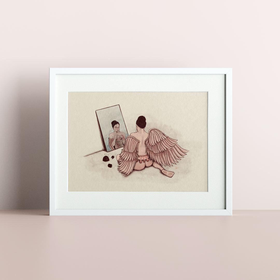 Still Fixing My Wings | Art Print by September Khu