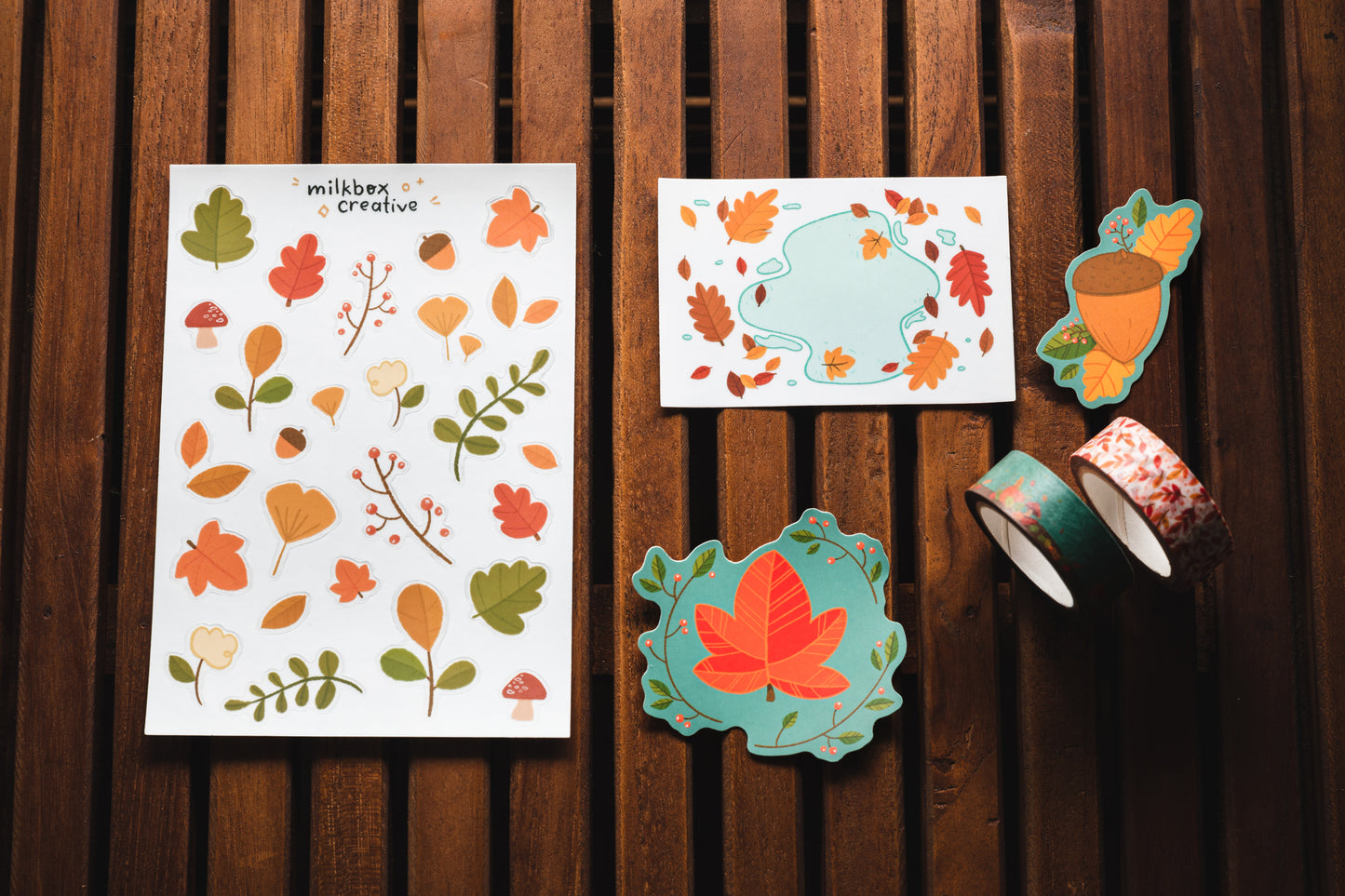 Autumn Sticker Sheet by Cassandra Tan